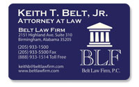Belt Law Firm, P.C. Plastic Business Card