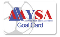 Ann Arbor Youth Soccer Association Fundraising Card (Front)