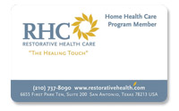 Restorative Heath Care Program Member Card